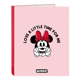 Reliure à anneaux Minnie Mouse Me time Rose A4 (26.5 x 33 x 4 cm) de Minnie Mouse, Classeurs - Réf : S4307692, Prix : 7,61 €,...