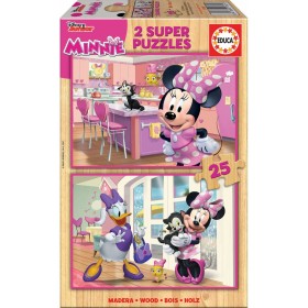 Set de 2 Puzzles Minnie Mouse Me Time   25 Pièces 26 x 18 cm de Minnie Mouse, Puzzles classiques - Réf : S4307717, Prix : 11,...