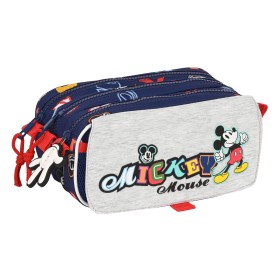 Portatodo Triple Mickey Mouse Clubhouse Only one Azul marino (21,5 x 10 x 8 cm) de Mickey Mouse Clubhouse, Estuches - Ref: S4...