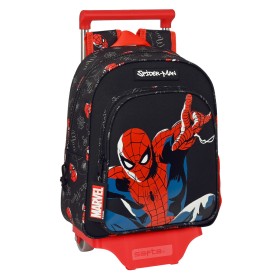 School Rucksack with Wheels Spider-Man Hero Black 27 x 33 x 10 cm by Spider-Man, Children's Backpacks - Ref: S4307799, Price:...