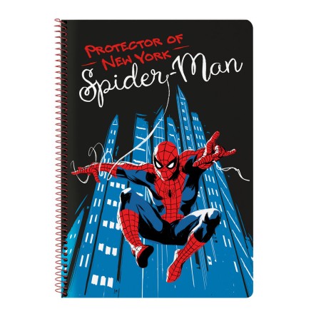 Caderno Spider-Man Hero Preto A4 80 Folhas | Tienda24 - Global Online Shop Tienda24.eu