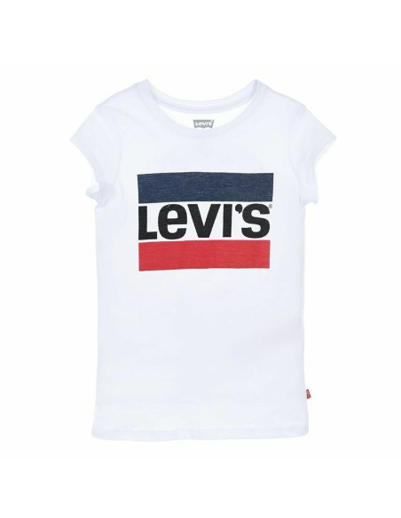 Camisola de Manga Curta Criança Levi's Sportswea Branco | Tienda24 Tienda24.eu