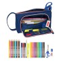 Estuche Escolar con Accesorios Kelme Navy blue Naranja Azul marino 20 x 11 x 8.5 cm (32 Piezas) de Kelme, Estuches - Ref: S43...