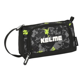 Astuccio per la Scuola con Accessori Kelme Jungle Nero Grigio Lime 20 x 11 x 8.5 cm (32 Pezzi) di Kelme, Porta penne - Rif: S...