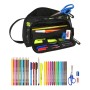 Trousse Scolaire avec Accessoires Kelme Jungle Noir Gris Citron 20 x 11 x 8.5 cm (32 Pièces) | Tienda24 - Global Online Shop Tienda24.eu