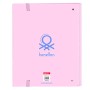 Ring binder Benetton Pink Pink (27 x 32 x 3.5 cm) by Benetton, Filing cabinets - Ref: S4308240, Price: 8,63 €, Discount: %