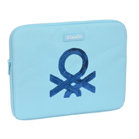 Housse d'ordinateur portable Benetton Sequins Bleu clair (34 x 25 x 2 cm) de Benetton, Sacs et housses pour ordinateurs porta...