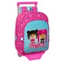 Mochila Escolar com Rodas Pinypon Azul Cor de Rosa 26 x 34 x 11 cm de Pinypon, Mochilas infantis - Ref: S4308498, Preço: 18,8...