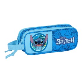 School Case Stitch Double zip Blue 21 x 8 x 6 cm by Stitch, Pencil cases - Ref: S4308518, Price: 7,91 €, Discount: %