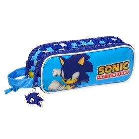 Double Carry-all Sonic Speed Blue 21 x 8 x 6 cm by Sonic, Pencil cases - Ref: S4308531, Price: 7,91 €, Discount: %