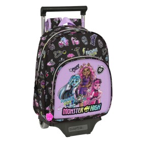 School Rucksack with Wheels Monster High Creep Black 28 x 34 x 10 cm by Monster High, Children's Backpacks - Ref: S4308566, P...