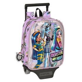 Mochila Escolar com Rodas Monster High Best boos Lilás 22 x 27 x 10 cm de Monster High, Mochilas infantis - Ref: S4308594, Pr...