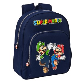 Zaino Scuola Super Mario Blu Marino 28 x 34 x 10 cm di Super Mario, Zainetti per bambini - Rif: S4308711, Prezzo: 27,42 €, Sc...