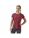 Women’s Short Sleeve T-Shirt Reebok Work Mesh Dark Red | Tienda24 Tienda24.eu