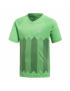 T-Shirt de Futebol para Crianças Adidas Techfit Azul | Tienda24 Tienda24.eu