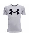 Kurzarm-T-Shirt für Kinder Under Armour Tech Big Logo Grau | Tienda24 Tienda24.eu