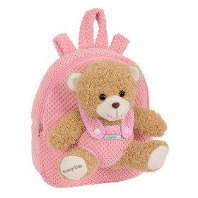 Zaino per Bambini Safta Orsetto di Peluche Rosa 23 x 27 x 7,5 cm di Safta, Zainetti per bambini - Rif: S4309080, Prezzo: 23,2...