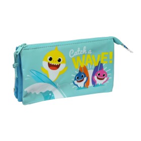 Trousse Fourre-Tout Double Baby Shark Surfing Bleu Blanc 22 x 12 x 3 cm de Baby Shark, Trousses - Réf : S4309089, Prix : 7,95...