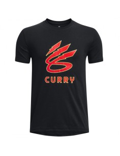 Maglia a Maniche Corte Uomo Under Armour Curry Lightning Logo Nero da Under Armour, Camicie e T-shirt sportive - Ref: S646495...