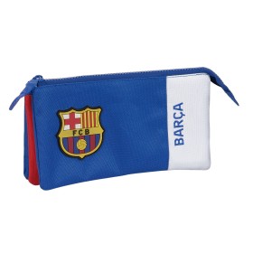 Trousse Fourre-Tout Double F.C. Barcelona Bleu Bordeaux 22 x 12 x 3 cm de F.C. Barcelona, Trousses - Réf : S4309188, Prix : 9...