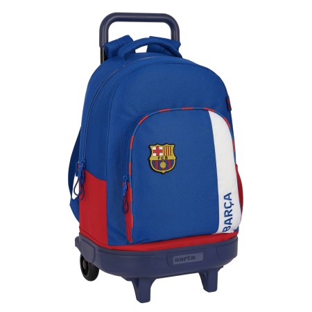 School Rucksack with Wheels F.C. Barcelona Blue Maroon 33 X 45 X 22 cm by F.C. Barcelona, Children's Backpacks - Ref: S430919...