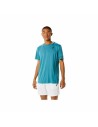 Camisola de Manga Curta Homem Asics Court Azul | Tienda24 Tienda24.eu