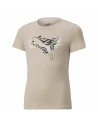 Camisola de Manga Curta Infantil Puma Bege | Tienda24 Tienda24.eu