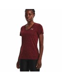 Camisola de Manga Curta Mulher Under Armour Vermelho Escuro | Tienda24 Tienda24.eu