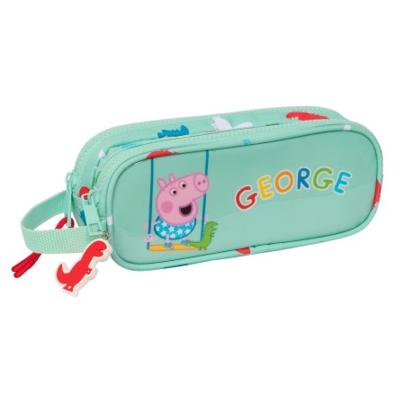 Trousse Fourre-Tout Double Peppa Pig George Menthe 21 x 8 x 6 cm de Peppa Pig, Trousses - Réf : S4309311, Prix : 7,91 €, Remi...