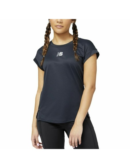 Maglia a Maniche Corte Donna New Balance Impact AT N-Vent Nero da New Balance, Donna - Ref: S6465045, Precio: 38,89 €, Descue...