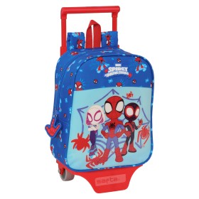 School Rucksack with Wheels Spidey Blue 22 x 27 x 10 cm by Spidey, Children's Backpacks - Ref: S4309327, Price: 13,56 €, Disc...