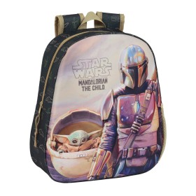 Zaino per Bambini 3D The Mandalorian Nero Beige 27 x 33 x 10 cm di The Mandalorian, Zainetti per bambini - Rif: S4309357, Pre...