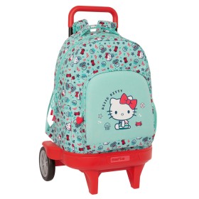 School Rucksack with Wheels Hello Kitty Sea lovers Turquoise 33 X 45 X 22 cm by Hello Kitty, Children's Backpacks - Ref: S430...