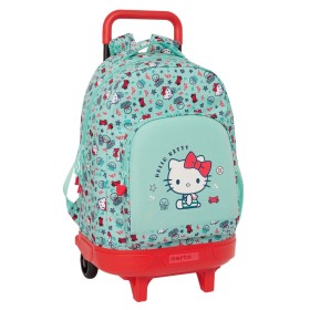 Mochila Escolar com Rodas Hello Kitty Sea lovers Turquesa 33 X 45 X 22 cm de Hello Kitty, Mochilas infantis - Ref: S4309388, ...