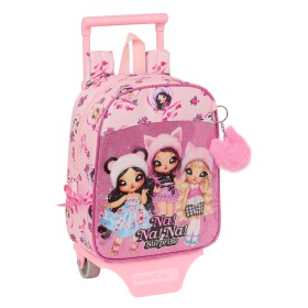 Mochila Escolar com Rodas Na!Na!Na! Surprise Fabulous Cor de Rosa 22 x 27 x 10 cm de Na!Na!Na! Surprise, Mochilas infantis - ...