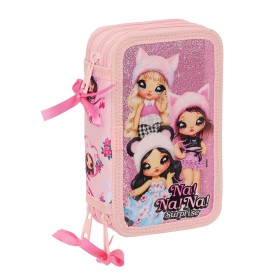 Triple Pencil Case Na!Na!Na! Surprise Fabulous Pink 12.5 x 19.5 x 5.5 cm (36 Pieces) by Na!Na!Na! Surprise, Pencil cases - Re...