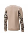 Sudadera sin Capucha Niña Puma Alpha Crew Neck Beige Leopardo Rosa | Tienda24 Tienda24.eu