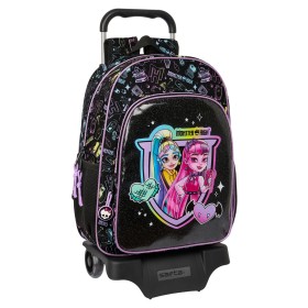 School Rucksack with Wheels Monster High Black 33 x 42 x 14 cm by Monster High, Children's Backpacks - Ref: S4309450, Price: ...