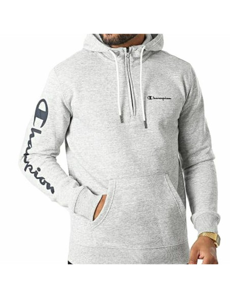 Sudadera con Capucha Hombre Champion Gris | Tienda24 Tienda24.eu