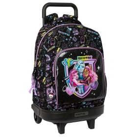 School Rucksack with Wheels Monster High Black 33 x 45 x 22 cm by Monster High, Children's Backpacks - Ref: S4309462, Price: ...