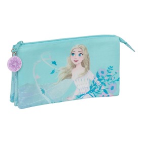 Trousse Fourre-Tout Triple Frozen Hello spring Bleu clair 22 x 12 x 3 cm de Frozen, Trousses - Réf : S4309477, Prix : 10,26 €...