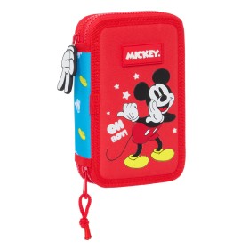 Estojo Duplo Mickey Mouse Clubhouse Fantastic Azul Vermelho 12.5 x 19.5 x 4 cm (28 Peças) de Mickey Mouse Clubhouse, Estojos ...