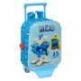 School Rucksack with Wheels Los Pitufos Blue Sky blue 22 x 27 x 10 cm by Los Pitufos, Children's Backpacks - Ref: S4309576, P...