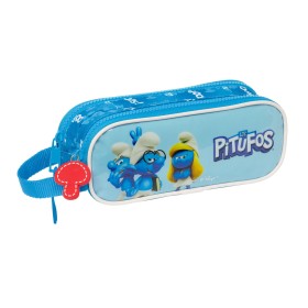 Trousse Fourre-Tout Double Los Pitufos Bleu 21 x 8 x 6 cm de Los Pitufos, Trousses - Réf : S4309577, Prix : 6,66 €, Remise : %