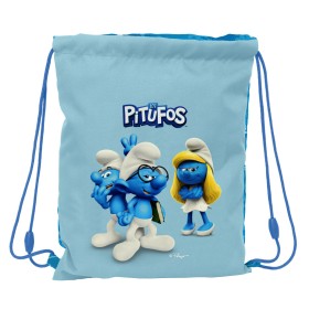 Bolsa Mochila con Cuerdas Los Pitufos Azul Azul cielo 26 x 34 x 1 cm de Los Pitufos, Bolsas escolares - Ref: S4309580, Precio...