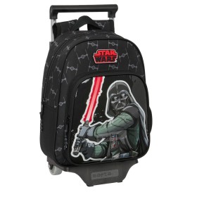 Mochila Escolar con Ruedas Star Wars The fighter Negro 27 x 33 x 10 cm de Star Wars, Mochilas infantiles - Ref: S4309653, Pre...