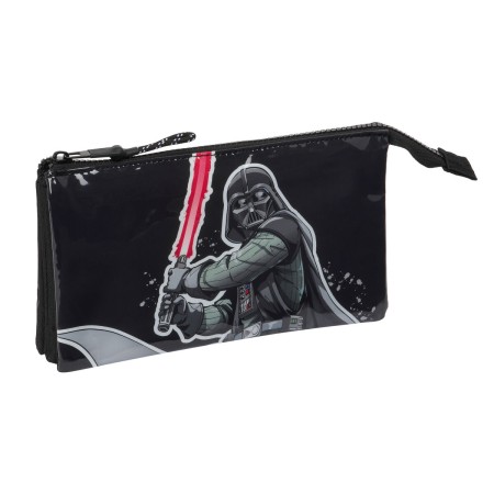 Trousse Fourre-Tout Double Star Wars The fighter Noir 22 x 12 x 3 cm | Tienda24 - Global Online Shop Tienda24.eu