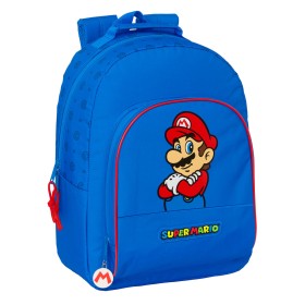 Mochila Escolar Super Mario Play Azul Vermelho 32 x 42 x 15 cm de Super Mario, Mochilas infantis - Ref: S4309700, Preço: 16,2...