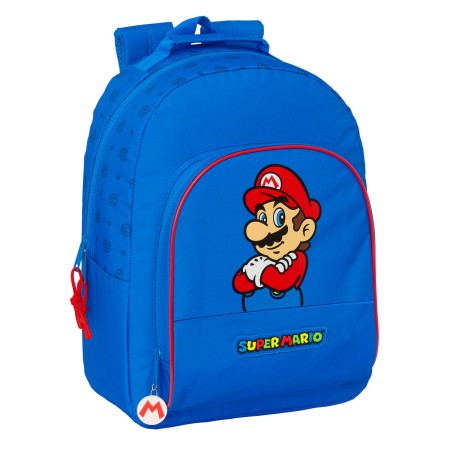 Zaino Scuola Super Mario Play Azzurro Rosso 32 x 42 x 15 cm di Super Mario, Zainetti per bambini - Rif: S4309700, Prezzo: 16,...