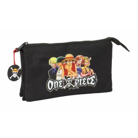 Trousse Fourre-Tout Triple One Piece Noir 22 x 12 x 3 cm de One Piece, Trousses - Réf : S4309740, Prix : 11,62 €, Remise : %